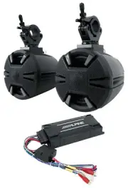 ALPINE PSS-SX01 6.5" Wakeboard Tower Speakers+Amplifier+Bluetooth 4 ATV/UTV/RZR