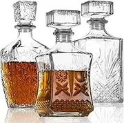 3pcs Red Wine Decanter, Liquor Decanters,Crystal Glass Wine Aerator,Glass Alcohol Bottle for Bar and Party Decorations Wine Decanter Carafe