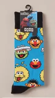 ~ Sesame Street Socks ~ Unisex Adult OSFM ~ Elmo ~ Ernie ~ Big Bird ~ Grouch ~
