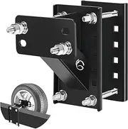 GADFISH Spare Tire Carrier,Spare Tire Mount Boat Trailer Carrier Bracket,Heavy Duty Lock Holder,Fits 4 & 5 & 6 Lugs Trailer Wheels on 4", 4.5'', 4.75'', 5'' and 5.5'' Bolt Patterns,Holds up to 150 Lbs