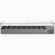 FED-X Flat Glass Salad Bench - Countertop Prep Fridges (XVRX2000/380) - XVRX2000/380