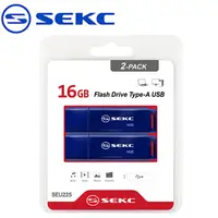 在飛比找PChome24h購物優惠-SEKC SEU225 16GB USB2.0 隨身碟 2入