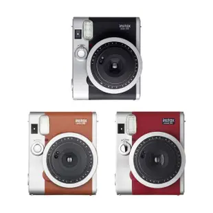 【FUJIFILM 富士】instax mini 90 經典復古拍立得(即可拍 經典黑 相機 復古 空白底片 微距 長曝 自拍)