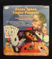Hallmark OUTER SPACE FINGER PUPPETS Sticker Activity Kit for Ages 6+