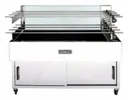 Semak M28C2S 2 Tier Showcooking Charcoal Rotisserie - Charcoal Rotisseries (M28C2S-SEM) - M28C2S-SEM