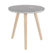 Litton Lane Side Table 18"x17"x17" Wood Fiber Clay Table in Light Gray Indoor