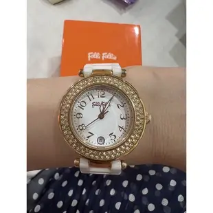 Folli Follie 白色陶瓷手錶 （機場購入）原價1萬多 新竹可面交