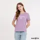 Hang Ten-女裝-舒爽棉吸濕快乾印花休閑短袖T恤-粉紫