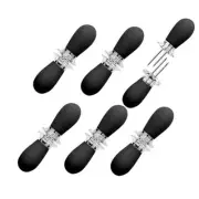 12 Pcs/6 Pairs Corn Holders Set, Stainless Steel Corn On the Cob Holders Black