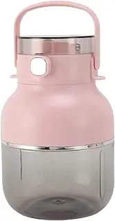 Portable Blender Cup, 500ML Cordless Electric Juicer Cup with USB Rechargeable, Stainless Steel Blades, Straw, Carrying Rope, Blender for Shakes (Pink)