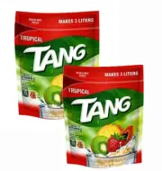 Tang Tropical Imported Drink powder Resealable Pouch, 375g Each (Pack of 2)