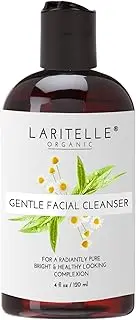 Organic Unscented Facial Cleanser 4 oz. Gentle, Purifying, Rejuvenating, Hydrosol-based (Witch Hazel, Green Tea & Hibiscus). No Sulfates, Alcohol, Parabens, Phthalates, GMOs, GF. 5.5 Ph