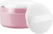 Baby Powder Puff Box | Medicated Talcum Granules Case | Empty Cosmetics Jars | Lightweight Cosmetic Grain Bin To Infant Or Adult Use | Soft Applicator For Home & Travel