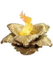 Anywhere Fireplaces Chatsworth Gold Aluminum Indoor/Outdoor Fireplace