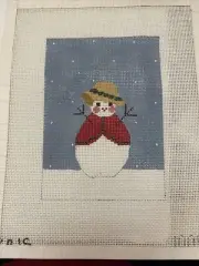 snowman needlepoint cancas by KRIS