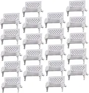 ERINGOGO Micro Landscape Garden Bench Bench Models 20pcs for Indoor Outdoor Decor