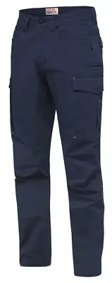 Hard Yakka 3056 STRETCH RIPSTOP CARGO PANT Navy *Aust Brand-72R, 77R, 82R Or 87R
