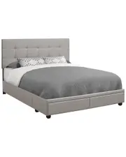 Monarch Specialties Storage Platform Bed