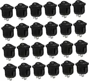 VINTORKY 24PCS 23MM Round Rocker Switch Replacement ON/Off Push Button Snap Switch for Car Auto Boat and Panel