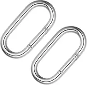 4 Inch Carabiner Clip Heavy Duty Spring Snap Hook Oval Shape 2pcs 10x100mm for Hammock Punching Bags Swing Chairs Gym Equipment Camping Hiking