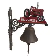Cast Iron Farmall Bell with Red Tractor