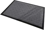 Front Door Mat, Heavy Duty Durable Doormat for Indoor Outdoor, Natural Rubber Waterproof Easy Clean Welcome Mat Rugs for Entryway Patio Garage 60×90cm, Grey