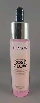 Revlon Rose Glow Hydrating + Illuminating Primer 1 oz -Rose Quartz