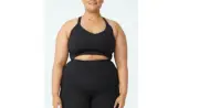 Cotton On Trendy Active Summer Bra Black Plus Size 16 1418