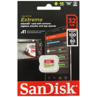 SanDisk 32G 100MB/s Extreme U3 microSDHC 記憶卡