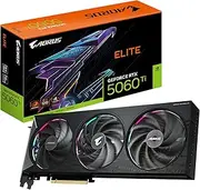 Gigabyte AORUS GeForce RTX 5060 Ti Elite 16G Graphics Card - 16GB GDDR7, 128 Bit, PCI-E 5.0, 2722MHz Core Frequency, 3 x DisplayPort, 1 x HDMI, GV-N506TAORUS E-16GD