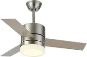 36 Inch Wood Leaf Ceiling Fan Light,Simple Modern Ceiling Fan,LED Chandelier with Fan for Home Restaurant Living Room Bedroom