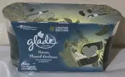 NEW Glade Scented Glass Candle Set of 2 3.4oz Warm Flannel Embrace LIMITED ED.