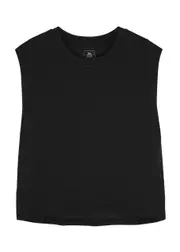 ON Focus Crop Stretch-cotton top - Black - S S