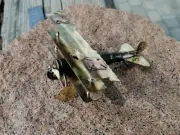 WW1 Airplane Fokker Dr.1 "Red Baron" model, Decor, Trench Art, Handmade (1695)