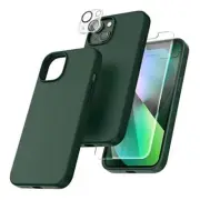5 in 1 for iPhone 13 Case, with 2 Pack Screen for iPhone 13 6.1" Alpine Green