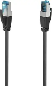 Hama Cat 6a Network Cable 15 m, Gigabit Ethernet up to 10 Gbps (RJ45 LAN Cable, S/FTP Double Shielded, Twisted Data Pairs, Kink Protection, Slim Connectors, Ethernet Cable with Robust Cable Sheath)