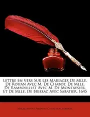 Collection - Lettre En Vers Sur Les Mariages De Mlle. De Rohan Avec M. - T555z