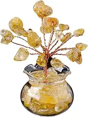Mini Crystal Tree Ornament for Home Feng Shui Money Tree Decor Etc. ABS Hand Woven Home Car Mini Crystal Tree Ornament, Style 2