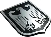 Germany Black Chrome plastic car emblem Deutschlanddecal sticker crest GBC
