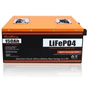 [UK Direct] Cloudenergy 24V 150Ah LiFePO4 Battery 3840Wh 2560W Built-in 100A BMS 6000+ Cycles 10 Years Service Life with