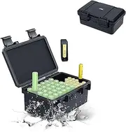 Kiwifotos IP67 Waterproof Hard Case for AA AAA Battery with Detachable Tester Checker, Battery Holder Organizer Storage Container Box for 30 AA, 18 AAA Household Camping Batteries