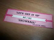 1 AC/DC Let's Get It Up / Snowball Jukebox Title Strip