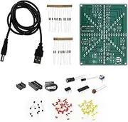 EMSea 2 Sets of Electronic Flashing Lights DIY Components Soldering Practice PCB Board Solder Kit Adjustable LED Flow Speed Easy Assembly