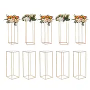 Elegant 80cm Wedding Flower Stand with Acrylic Top - Set of 10 Display Racks
