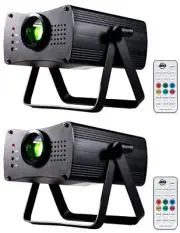 (2) American DJ ANI MOTION 20W Red/Green Compact Laser Effect Lights+Remotes