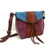NEW The Sak Silverlake Purse Crossbody Leather Adjustable Strap Patchwork Suede