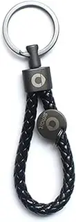Car Keychain Hand-Woven Logo Key Chain Key Ring Car Key Ring for Mercedes-Benz for Smart Fortwo Forfour 453 451 450 (Color : Black)