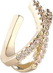 [VALICLUD] Fashion Zircon Earring Clip for Women Non Piercing Cross Earrings Ear Cuffs Perfect for Parties Weddings
