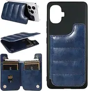 Compatible with Asus Zenfone 10 5G / Zenfone 10z Cover,2 in 1 (Wallet Card Holder+TPU Soft Shell) PU Leather Kickstand Magnetic Closure Protective Phone Case Blue
