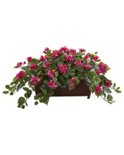 Nearly Natural Bougainvillea Artificial Plant in Decorative Planter